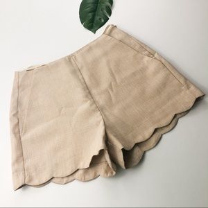 Very J Pinkish Beige scalloped dress shorts